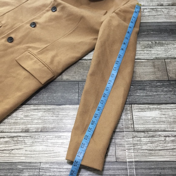 Banana Republic Long Wool Blend Overcoat Jacket Men’s S Tan Brown - Picture 3 of 10